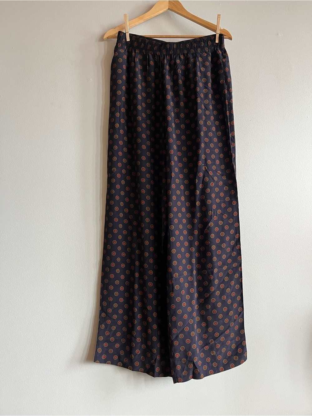 Vintage wide leg patterned pants